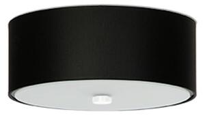 Lampada a soffitto SKALA 30 nero 3xE27 15W tessuto/vetro/acciaio 22x30x30cm Sollux Lighting