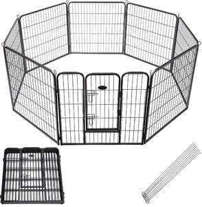 Recinto per cani pieghevole 80x100 cm per cani con porta
