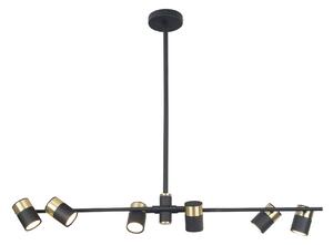 Lampadario PUMA oro-nero 6xGU10x5W in metallo, dimensioni: 72,5x95x12 cm, IP20, Maxlight