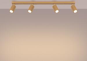 Lampada da soffitto KARBON 4L oro 4xGU10 10W alluminio 16.5x6.5x81cm Sollux Lighting
