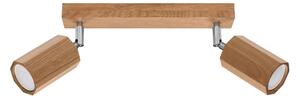 Lampada da soffitto ZEKE 2 rovere 2xGU10 10W legna 20x5x30cm Sollux Lighting