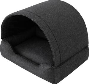 Lettino per cani, casetta per cani in tessuto, grotta per gatti, cuccia per cani, cesto per cani, sdraio per cani, posti letto, mobili per animali, divano per cani, nero, XL: 82x58 cm