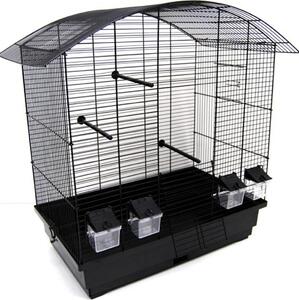Gabbia per uccelli Gabbia per budgerigar Gabbia per canarini Exotics nero