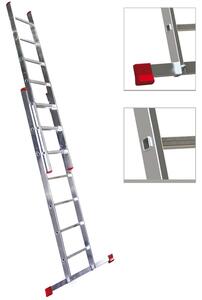 Scala regolabile Step Up duplici in alluminio con sistema ad incastro - 2x8 gradini