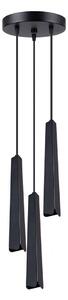 Lampada a sospensione PRYSM 3P nero 3xG9 8W acciaio 120x19.5x19.5cm Sollux Lighting
