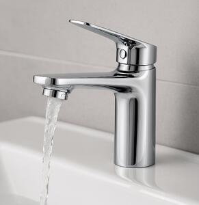 Badplaats Rubinetto Lavabo Rios - Cromo - Miscelatore con Kit di Montaggio e Flessibili