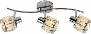 Lampada da soffitto Crownie cromata 3xE14x40W in metallo, dimensioni: 17x40x8 cm, IP20, Reality