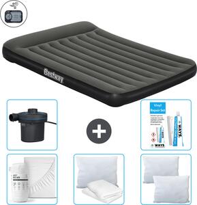 Materasso gonfiabile Bestway - 2 persone - 152 x 203 x 30 cm - Verde - Accessori inclusi