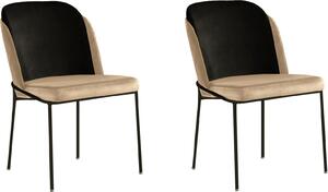 Skye Decor, DR - 145 V2, set di sedie (2 pezzi), nero, 100% METALLO, 54 x 55 x 86 cm