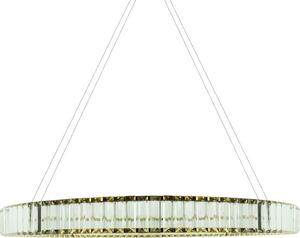 Lampada a sospensione glamour oro anello cristalli LED 32W Aurora IdeaLed