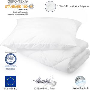 Set copripiumino e cuscino monoblocco 155x200 4 stagioni + cuscino 80x80 | Federa e copripiumino: 100% microfibra