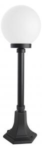 Lampada da giardino 68 cm sfera bianca o fumé 20 cm 1xE27 nero IP43 SU-MA KULE K 5002/3/KP 200