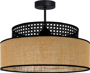 FKL DESIGN Home Deco Lampada da soffitto Marrone Nero Illuminazione Plafoniera della serie BE110-D-SB2 (Marrone, Nero)