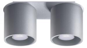 Lampada da soffitto ORBIS 2 grigio 2xGU10 10W alluminio 12x10x26cm Sollux Lighting