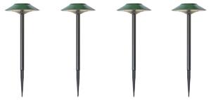 Set di 4 faretti a picchetto verdi con LED IP44 solari - Mushroom