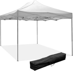 Gazebo richiudibile pieghevole 3 X 4,5 Bianco ricoperto in PVC impermeabile