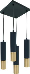 Lampada a sospensione nera e dorata 4xGU10 Circus ID-6029-24 Idealed