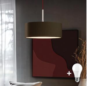 Eglo - LED Lampada a sospensione con cavo TUNJA 1xE27/60W/230V marrone