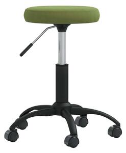 VidaXL Sedia da ufficio girevole in velluto verde chiaro