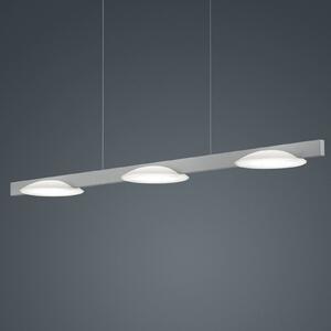 Helestra Pole LED sospensione 3 luci nichel