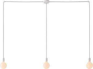 Creative-Cables Spider - Lampada a sospensione multipla a 3 cadute Italy completa di cavo tessile e finiture in metallo