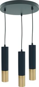 Lampada a sospensione nera e dorata 3xGU10 Circus ID-6029-13 Idealed