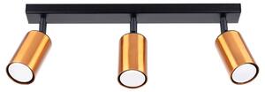 Lampada da soffitto WINX 3 nero/coop 3xGU10 10W acciaio 18.5x6x45cm Sollux Lighting