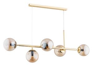 Lampadario moderno in vetro dorato Alfa DANSA 63019