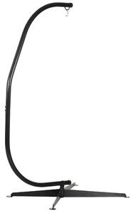 Outsunny Supporto per sedia sospesa, supporto sedia sospesa base a X anello a molla carico 120 kg 114 x 80 x 208 cm nero