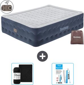 Materasso gonfiabile Bestway - 2 persone - 152 x 203 x 51 cm - Blu - Accessori inclusi