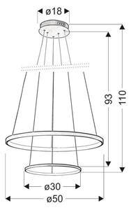 Lampadario LED a sospensione con filo LUNE LED/40W/230V