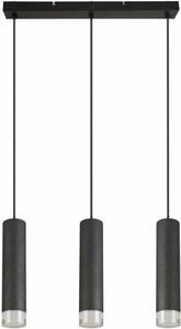 Lampada a sospensione Ina nera 3xE27x40W in acrilico, dimensioni: 120x45x6 cm, IP20, Reality