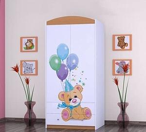 BDW Armadio, 2 ante, 2 cassetti, guardaroba, 180x90 cm, faggio
