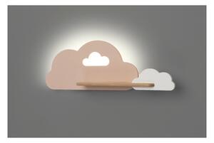 Applique LED per bambini con mensola CLOUD LED/5W/230V rosa/bianco