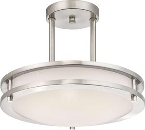 Plafoniera LED dimmerabile Lauderdale 30 cm nichel spazzolato