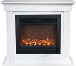 Caminetto elettrico Xaralyn - Flex ELU-ML - aspetto marmo - riscaldamento 1400 watt - con telecomando - caminetto da incasso incluso - caminetto decorativo