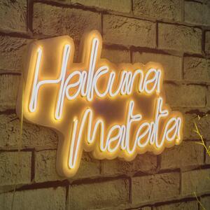 Opviq, Hakuna Matata - Giallo, Strisce LED, Giallo, Strisce al neon flessibili, 47 x 29 x 2 cm