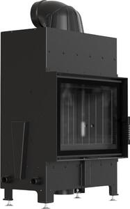 Caminetto in acciaio KRATKI FLOKI S 8 kW Ø 160 rivestimento nero thermotec