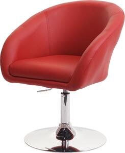 Sedia da pranzo HWC-F19, sedia da cucina girevole sedia da salotto, girevole regolabile in altezza ~ Pelle finta rosso