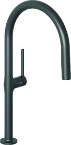 Kludi REEF, miscelatore monocomando per lavello, doccetta estraibile, nero opaco, 1 pz
