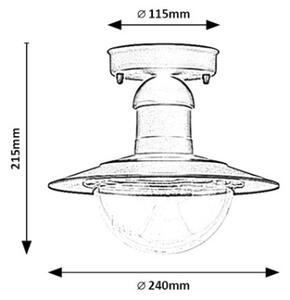Brilagi - Plafoniera da esterno MOLDE 1xE27/60W IP44 nera