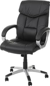 Sedia da ufficio HWC-A71, sedia girevole executive, similpelle ~ nero