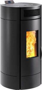 Stufa a pellet di legno nero da 9,5kw Invicta P941974