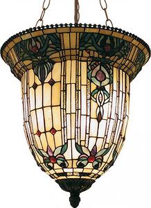 Clayre & Eef lampada a sospensione Tiffany Ø 41x126 cm Beige Brown Metallo
