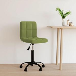VidaXL Sedia da ufficio girevole in velluto verde chiaro