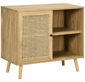 HOMCOM Credenza in rattan intrecciato effetto legno - dim. 80L x 39l x 70H cm