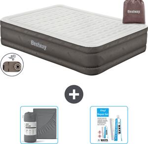Materasso gonfiabile Bestway - 2 persone - 152 x 203 x 46 cm - Marrone - Accessori inclusi