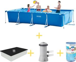 Piscina fuori terra rettangolare - 450x220x84 cm - Struttura in 4 parti - Modello S21258