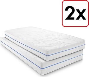 Materasso ergonomico matrimoniale 90x200 cm a 7 zone Supportho Premium, altezza 18 cm, livello di rigidità H2/H3, twin set