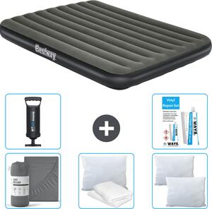 Materasso gonfiabile Bestway - 2 persone - 152 x 203 x 25 cm - Verde - accessori inclusi